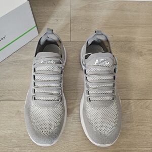 APL Womens TECHLOOM BREEZE CEMENT GRAY AND WHITE SZ 10.5